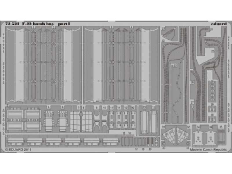 F-22 bomb bay 1/72 - Academy Minicraft - blaszki - zdjęcie 1 F-22 bomb bay 1/72 - Academy Minicraft - blaszki - zdjęcie 1
