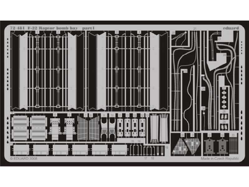 F-22 bomb bay 1/72 - Revell - blaszki - zdjęcie 1 F-22 bomb bay 1/72 - Revell - blaszki - zdjęcie 1