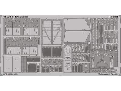  F-22 exterior 1/48 - Academy Minicraft - blaszki - zdjęcie 1