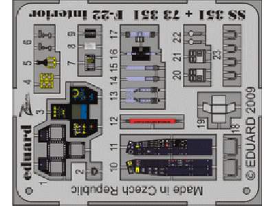  F-22 interior S. A. 1/72 - Hobby Boss - blaszki - zdjęcie 1