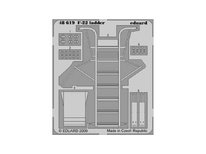 F-22 ladder 1/48 - Academy Minicraft - blaszki - zdjęcie 1 F-22 ladder 1/48 - Academy Minicraft - blaszki - zdjęcie 1