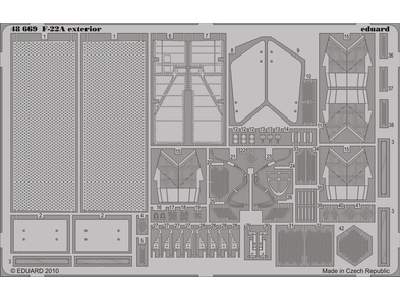  F-22A exterior 1/48 - Hasegawa - blaszki - zdjęcie 1