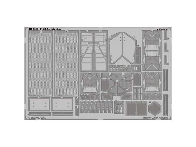 F-22A exterior 1/48 - Hasegawa - blaszki - zdjęcie 1 F-22A exterior 1/48 - Hasegawa - blaszki - zdjęcie 1