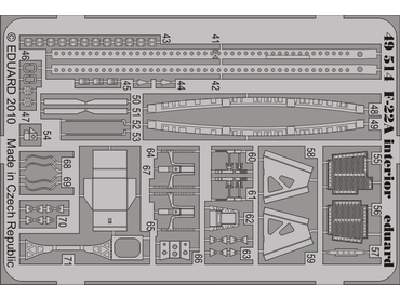  F-22A interior S. A. 1/48 - Hasegawa - blaszki - zdjęcie 1