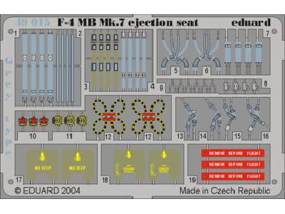  F-4 ejection seat grey 1/48 - Hasegawa - blaszki - zdjęcie 1