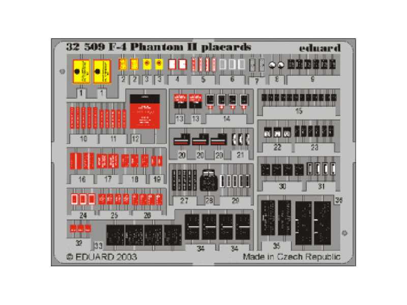  F-4 placards 1/32 - blaszki - zdjęcie 1