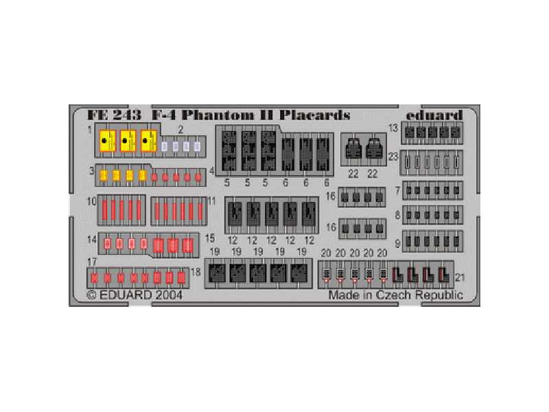 F-4 placards 1/48 - blaszki - zdjęcie 1 F-4 placards 1/48 - blaszki - zdjęcie 1