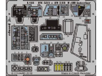  F-4B interior S. A. 1/48 - Hasegawa - blaszki - zdjęcie 1