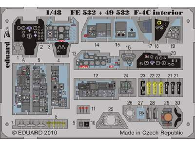  F-4C interior S. A. 1/48 - Hasegawa - blaszki - zdjęcie 1