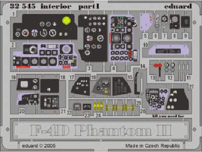  F-4D interior 1/32 - Tamiya - blaszki - zdjęcie 1