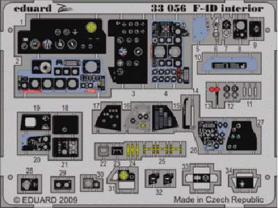  F-4D interior S. A. 1/32 - Tamiya - blaszki - zdjęcie 1