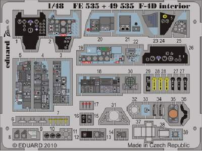  F-4D interior S. A. 1/48 - Hasegawa - blaszki - zdjęcie 1