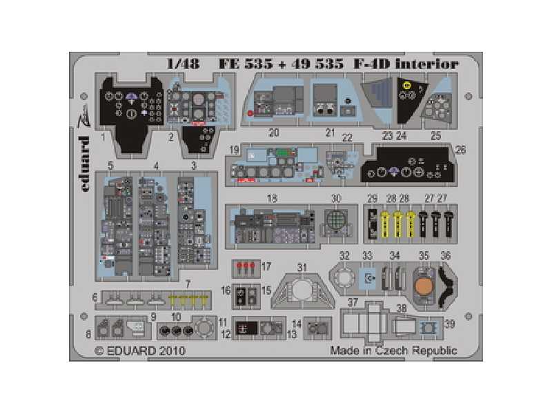 F-4D interior S. A. 1/48 - Hasegawa - blaszki - zdjęcie 1 F-4D interior S. A. 1/48 - Hasegawa - blaszki - zdjęcie 1