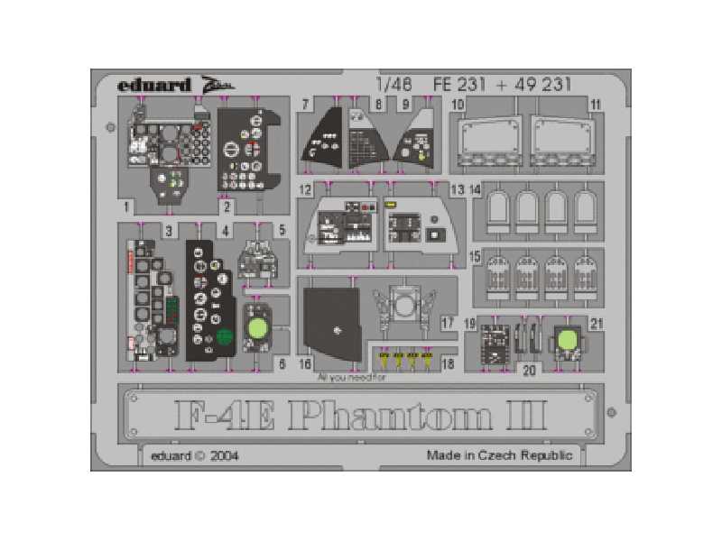  F-4E 1/48 - Hasegawa - blaszki - zdjęcie 1