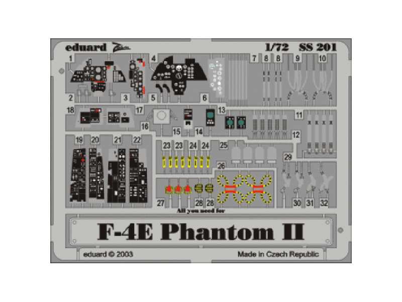 F-4E 1/72 - Hasegawa - blaszki - zdjęcie 1 F-4E 1/72 - Hasegawa - blaszki - zdjęcie 1
