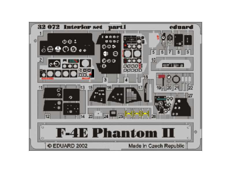  F-4E interior 1/32 - Tamiya - blaszki - zdjęcie 1