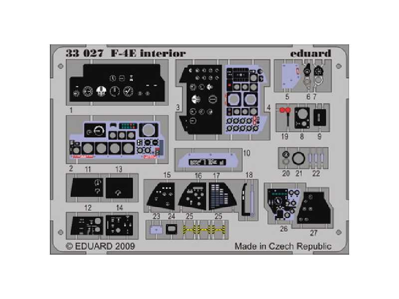  F-4E interior S. A. 1/32 - Tamiya - blaszki - zdjęcie 1