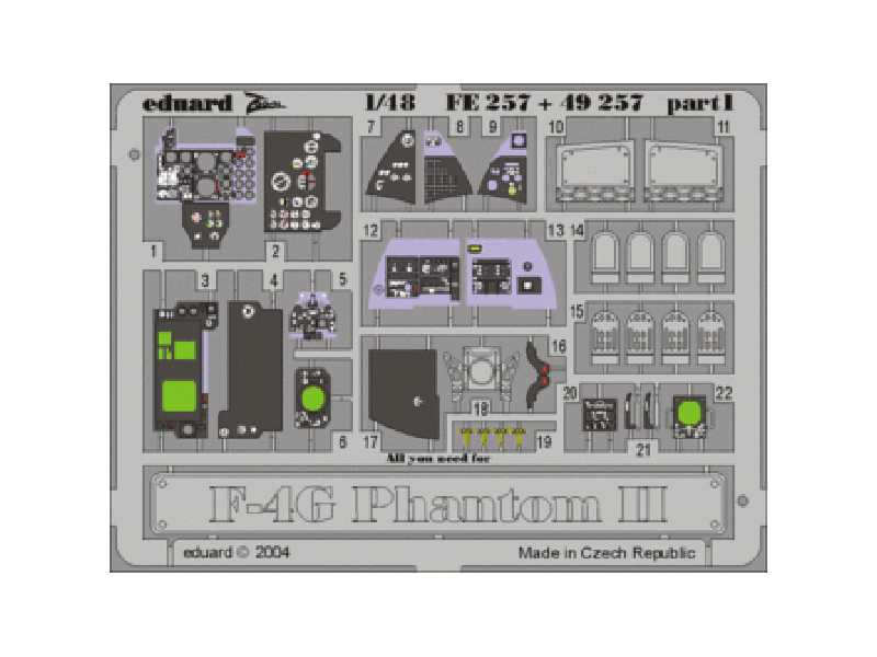F-4G 1/48 - Hasegawa - blaszki - zdjęcie 1 F-4G 1/48 - Hasegawa - blaszki - zdjęcie 1