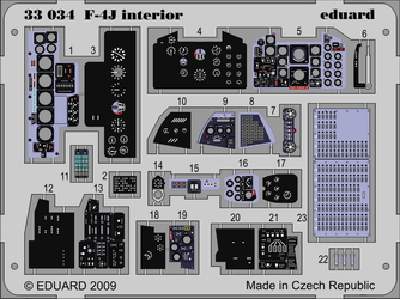  F-4J interior S. A. 1/32 - Tamiya - blaszki - zdjęcie 1