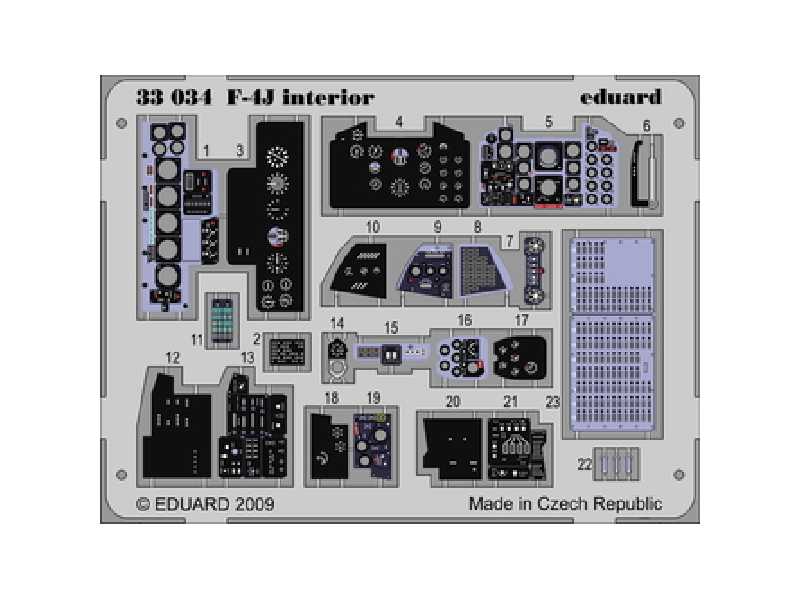  F-4J interior S. A. 1/32 - Tamiya - blaszki - zdjęcie 1