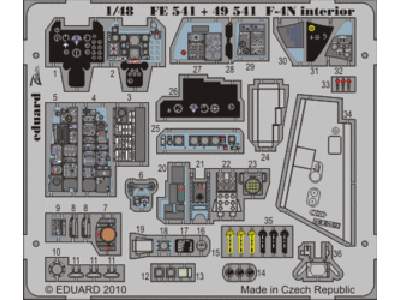  F-4N interior S. A. 1/48 - Hasegawa - blaszki - zdjęcie 1