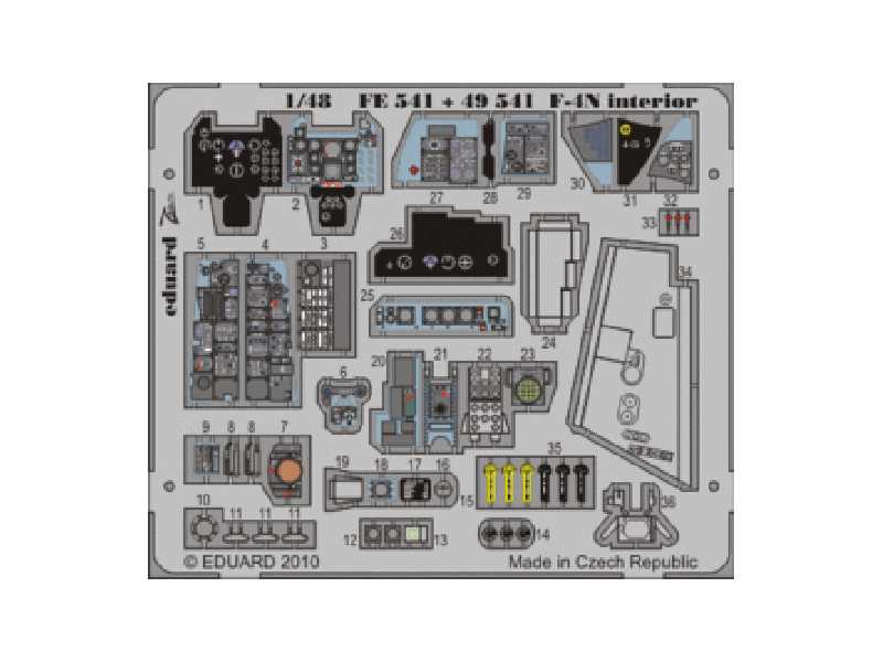 F-4N interior S. A. 1/48 - Hasegawa - blaszki - zdjęcie 1 F-4N interior S. A. 1/48 - Hasegawa - blaszki - zdjęcie 1