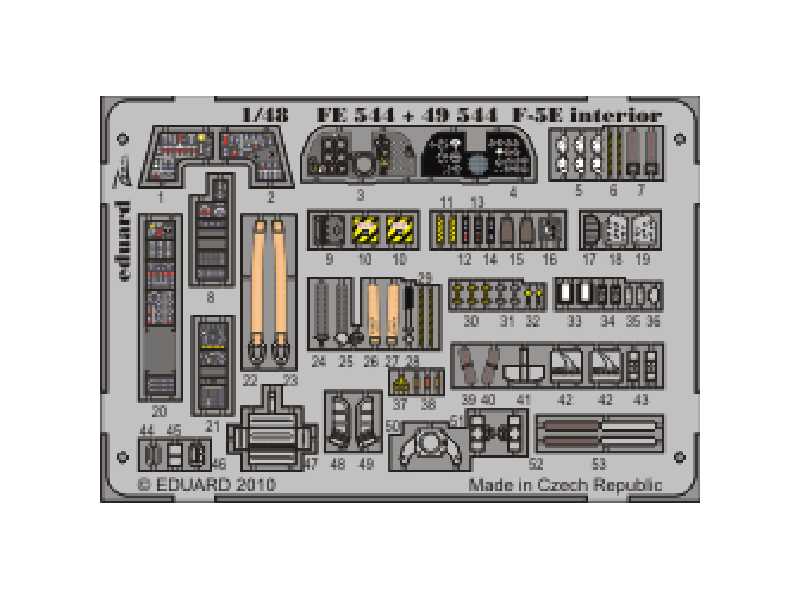 F-5E interior S. A. 1/48 - Afv Club - blaszki - zdjęcie 1 F-5E interior S. A. 1/48 - Afv Club - blaszki - zdjęcie 1