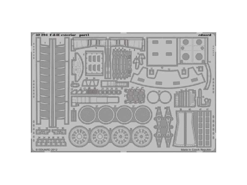  F-84E exterior 1/32 - Hobby Boss - blaszki - zdjęcie 1