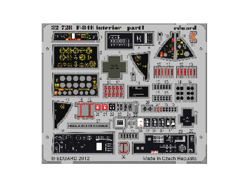  F-84E interor S. A. 1/32 - Hobby Boss - blaszki - zdjęcie 1