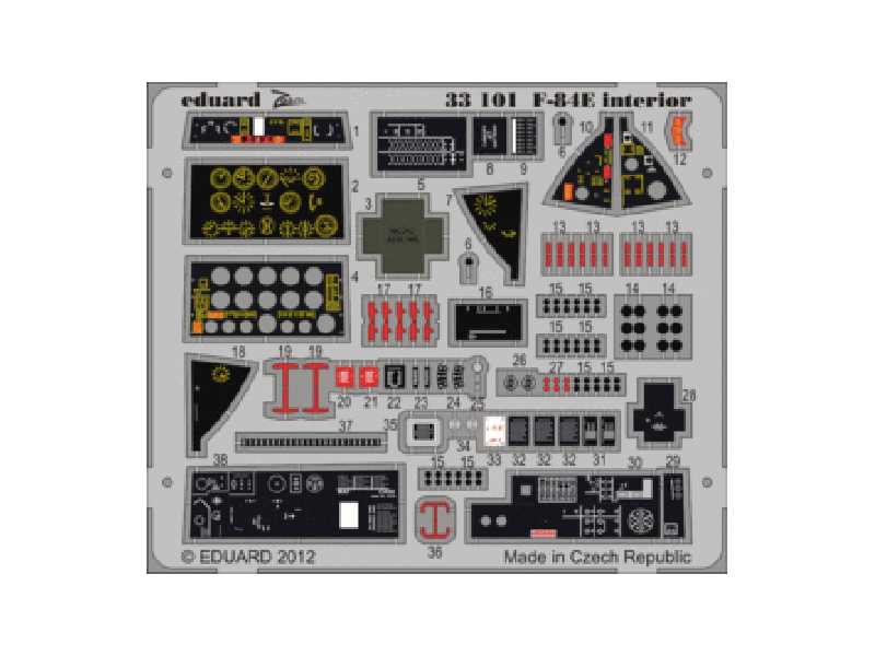 F-84E interor S. A. 1/32 - Hobby Boss - blaszki - zdjęcie 1 F-84E interor S. A. 1/32 - Hobby Boss - blaszki - zdjęcie 1