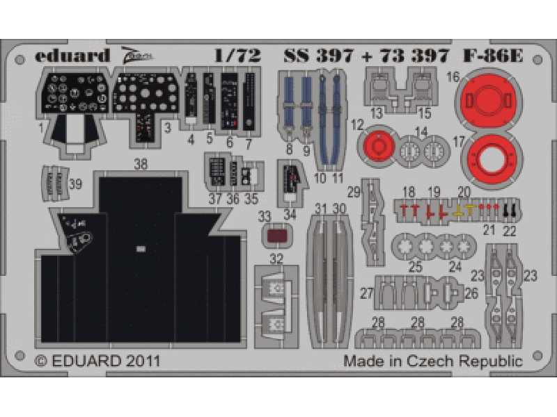 F-86E S. A. 1/72 - Airfix - blaszki - zdjęcie 1 F-86E S. A. 1/72 - Airfix - blaszki - zdjęcie 1