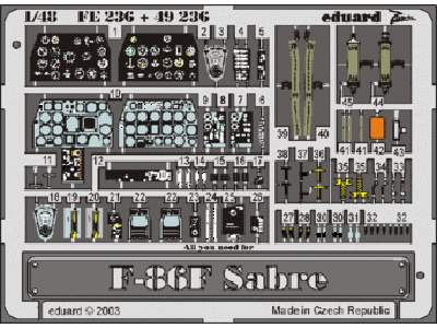  F-86F 1/48 - Hasegawa - blaszki - zdjęcie 1