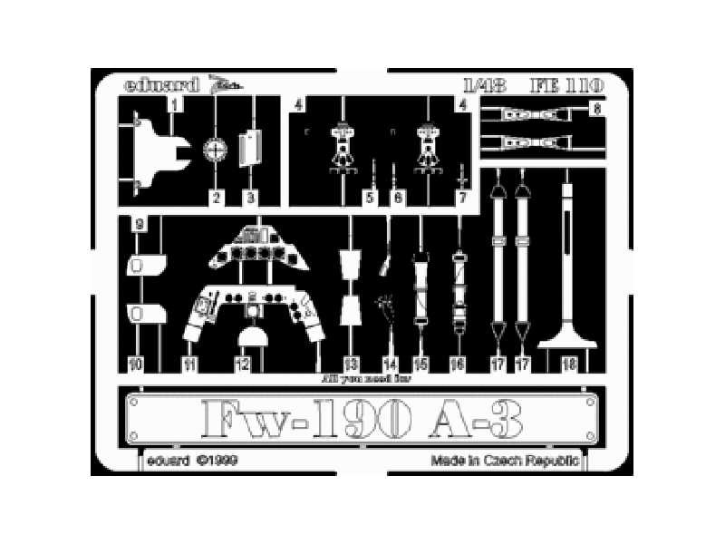 Fw 190A-3 1/48 - Tamiya - blaszki - zdjęcie 1 Fw 190A-3 1/48 - Tamiya - blaszki - zdjęcie 1