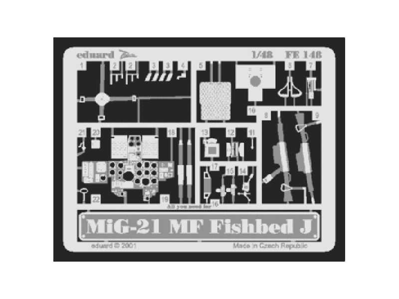 MiG-21MF Fishbed J 1/48 - Academy Minicraft - blaszki - zdjęcie 1 MiG-21MF Fishbed J 1/48 - Academy Minicraft - blaszki - zdjęcie 1