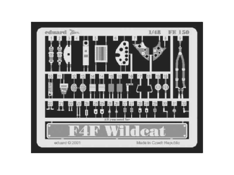 F4F-4 Wildcat 1/48 - Tamiya - blaszki - zdjęcie 1 F4F-4 Wildcat 1/48 - Tamiya - blaszki - zdjęcie 1