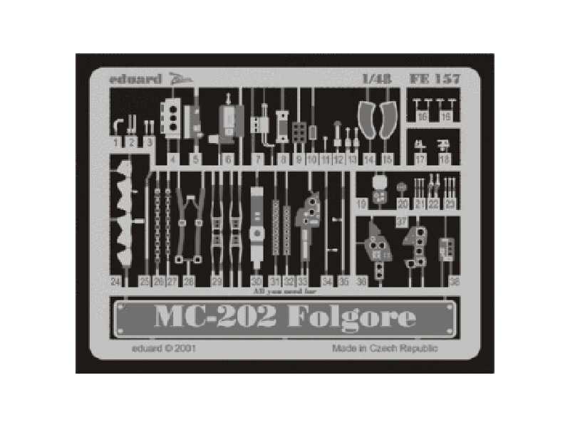  MC 202 Folgore 1/48 - Hasegawa - blaszki - zdjęcie 1