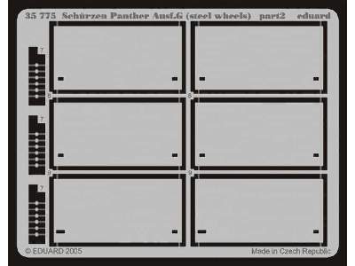  Schurzen Panther Ausf. G (steel wheels) 1/35 - Tamiya - blaszki - zdjęcie 2