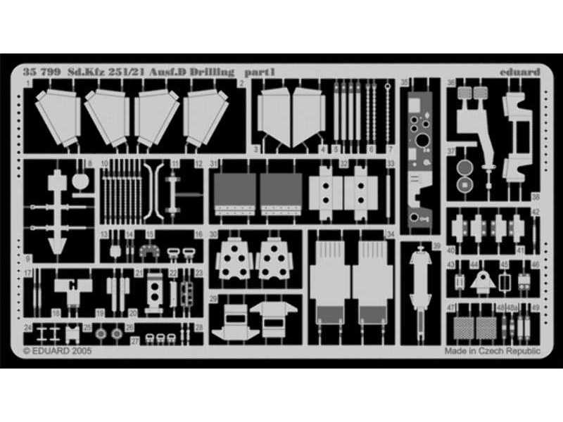 Sd. Kfz.251/21 Ausf. D Drilling 1/35 - Dragon - blaszki - zdjęcie 1 Sd. Kfz.251/21 Ausf. D Drilling 1/35 - Dragon - blaszki - zdjęcie 1