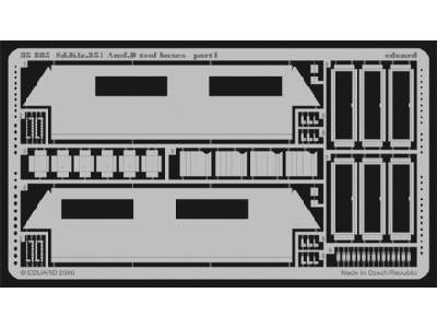  Sd. Kfz.251 Ausf. D tool boxes 1/35 - Dragon - blaszki - zdjęcie 1