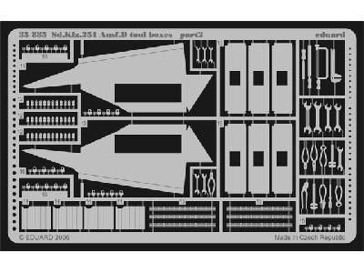  Sd. Kfz.251 Ausf. D tool boxes 1/35 - Dragon - blaszki - zdjęcie 3