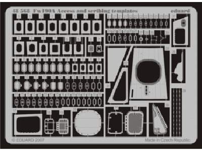  Fw 190 Access and scribing templates 1/48 - Eduard - blaszki - zdjęcie 1