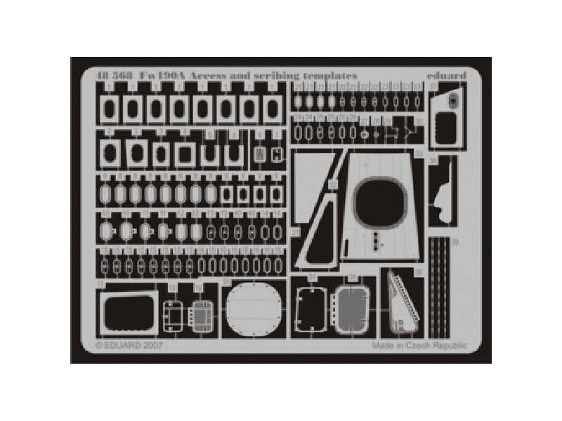  Fw 190 Access and scribing templates 1/48 - Eduard - blaszki - zdjęcie 1