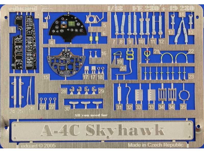  A-4C Skyhawk 1/48 - Hasegawa - blaszki - zdjęcie 1