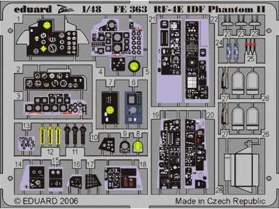  RF-4E IDF Phantom II 1/48 - Hasegawa - blaszki - zdjęcie 1