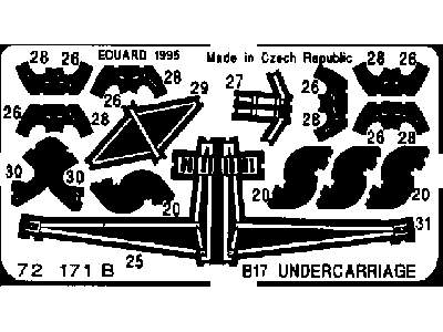  B-17 undercarriage 1/72 - Academy Minicraft - blaszki - zdjęcie 3