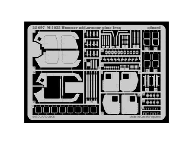 M-1025 additional armour plate Iraq 1/72 - Revell - blaszki - zdjęcie 1 M-1025 additional armour plate Iraq 1/72 - Revell - blaszki - zdjęcie 1
