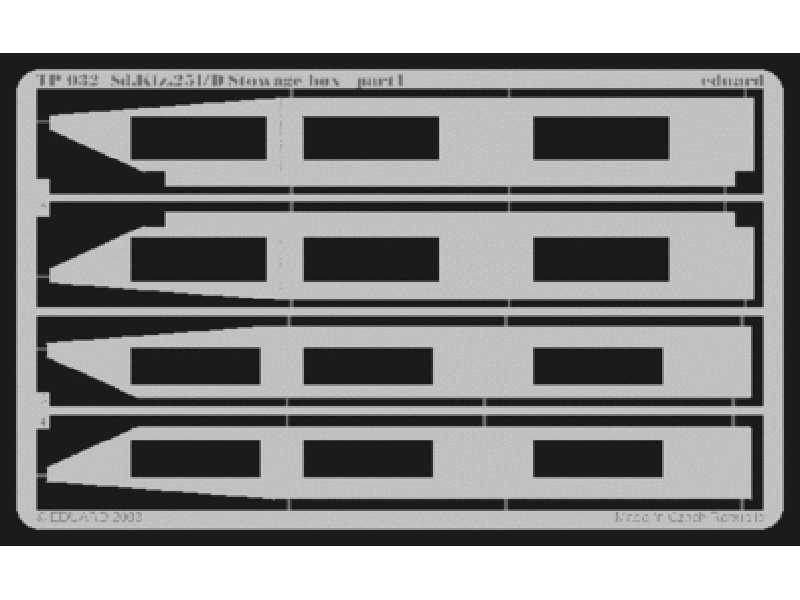 Sd. Kfz.251 Ausf. D stowage box 1/35 - Tamiya - blaszki - zdjęcie 1