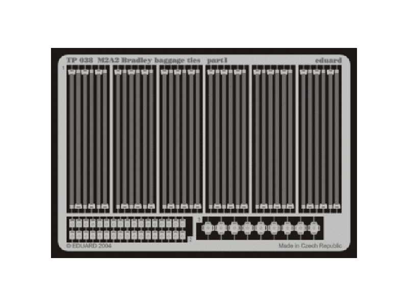 M2A2 baggage ties 1/35 - Tamiya - blaszki - zdjęcie 1 M2A2 baggage ties 1/35 - Tamiya - blaszki - zdjęcie 1