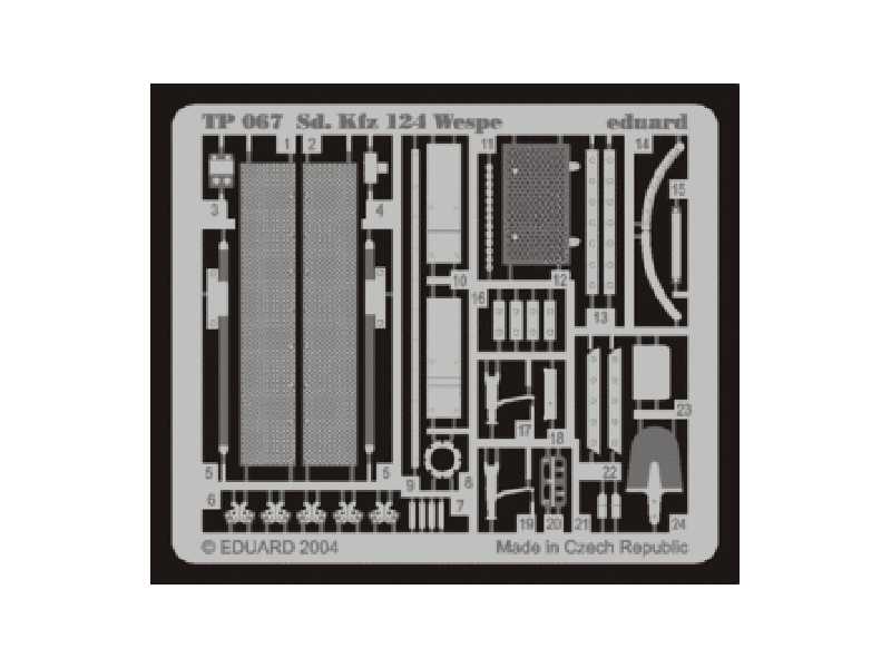 Sd. Kfz.124 Wespe 1/35 - Tamiya - blaszki - zdjęcie 1 Sd. Kfz.124 Wespe 1/35 - Tamiya - blaszki - zdjęcie 1