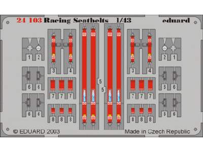  Sparco 4 points Red 1/43 - blaszki - zdjęcie 1